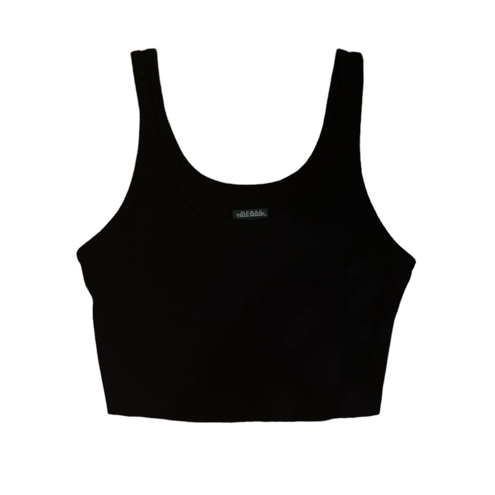 NWT Wild Fable Black Cropped Tank Size M